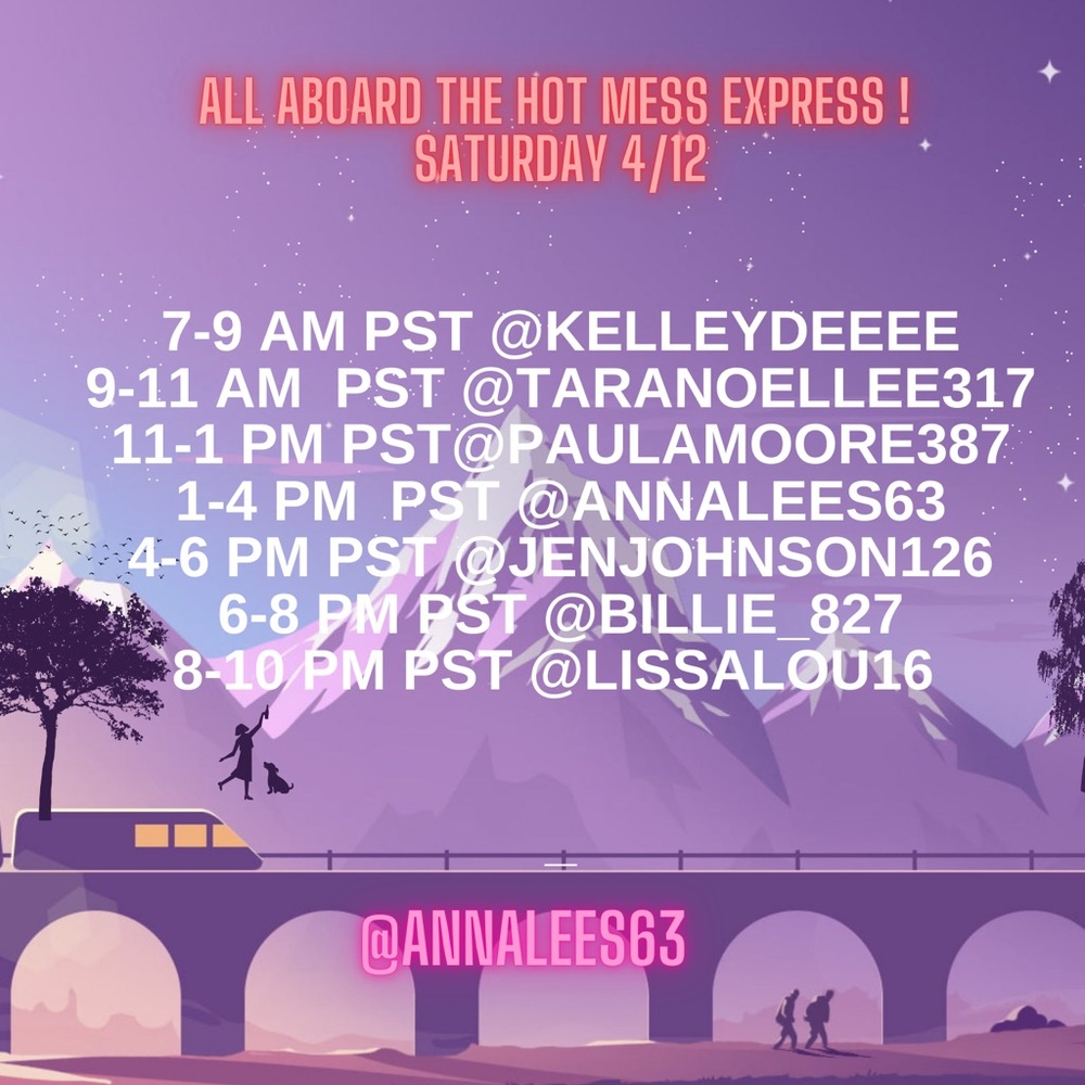 WE’RE LIVE ON THE HOT MESS EXPRESS POSHERS SUPPORTING POSHERS, MENTOR TRAIN SHOW - Picture 2 of 11